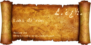 Laki Áron névjegykártya