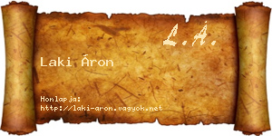 Laki Áron névjegykártya